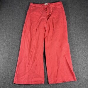 Just Living Womens Linen Blend Wide Leg Pants Size M Beach Boho Resort Vacation